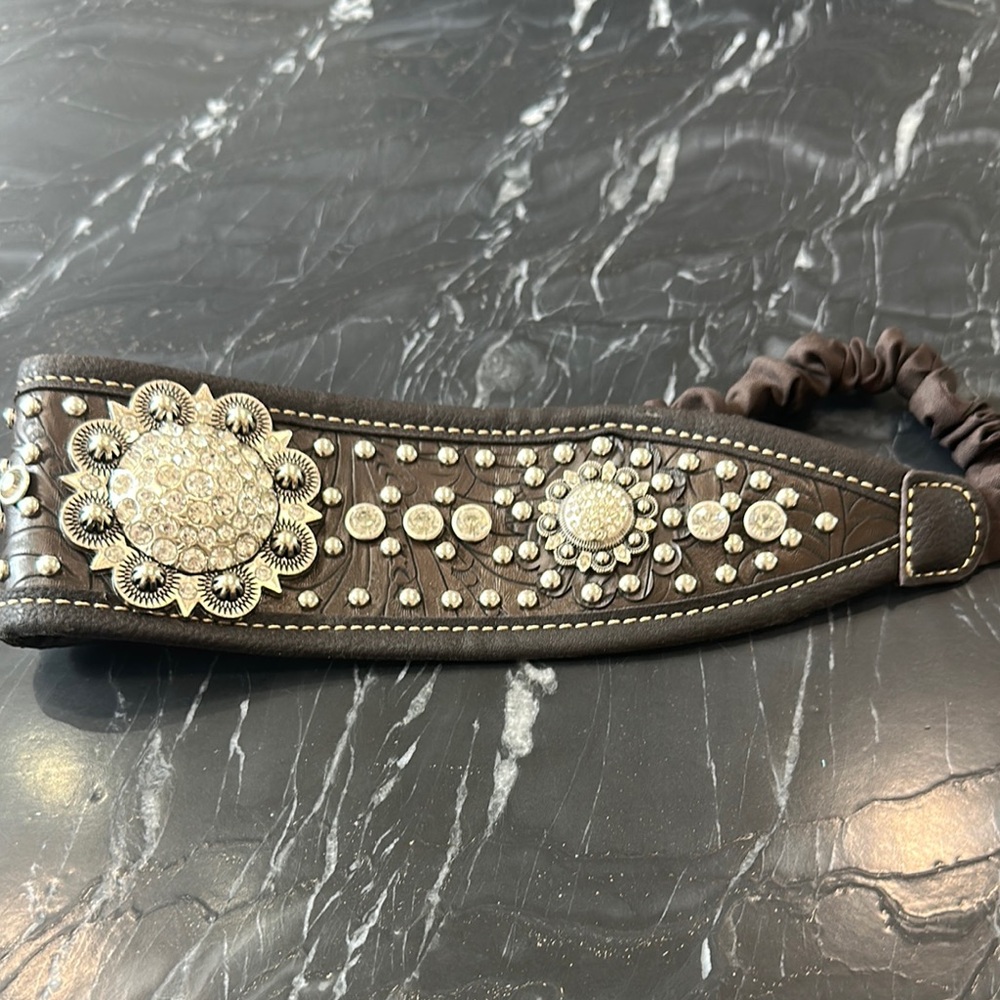 Elegant Brown Embellished Headband